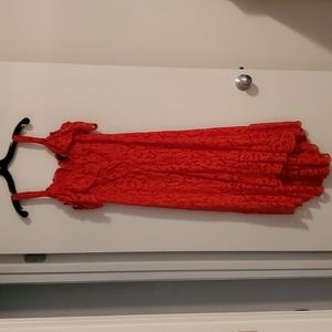 Beautiful BCBG red lace off shoulder dress. Size xs, NWT